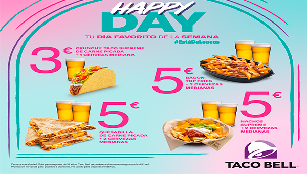 promocion taco bell happy day